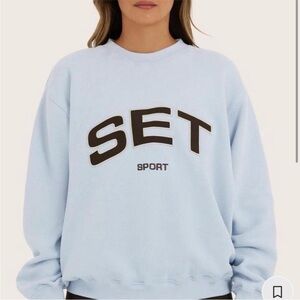 NEW SET Active Sport Light Blue Sweatshirt (Frosting) - Size L